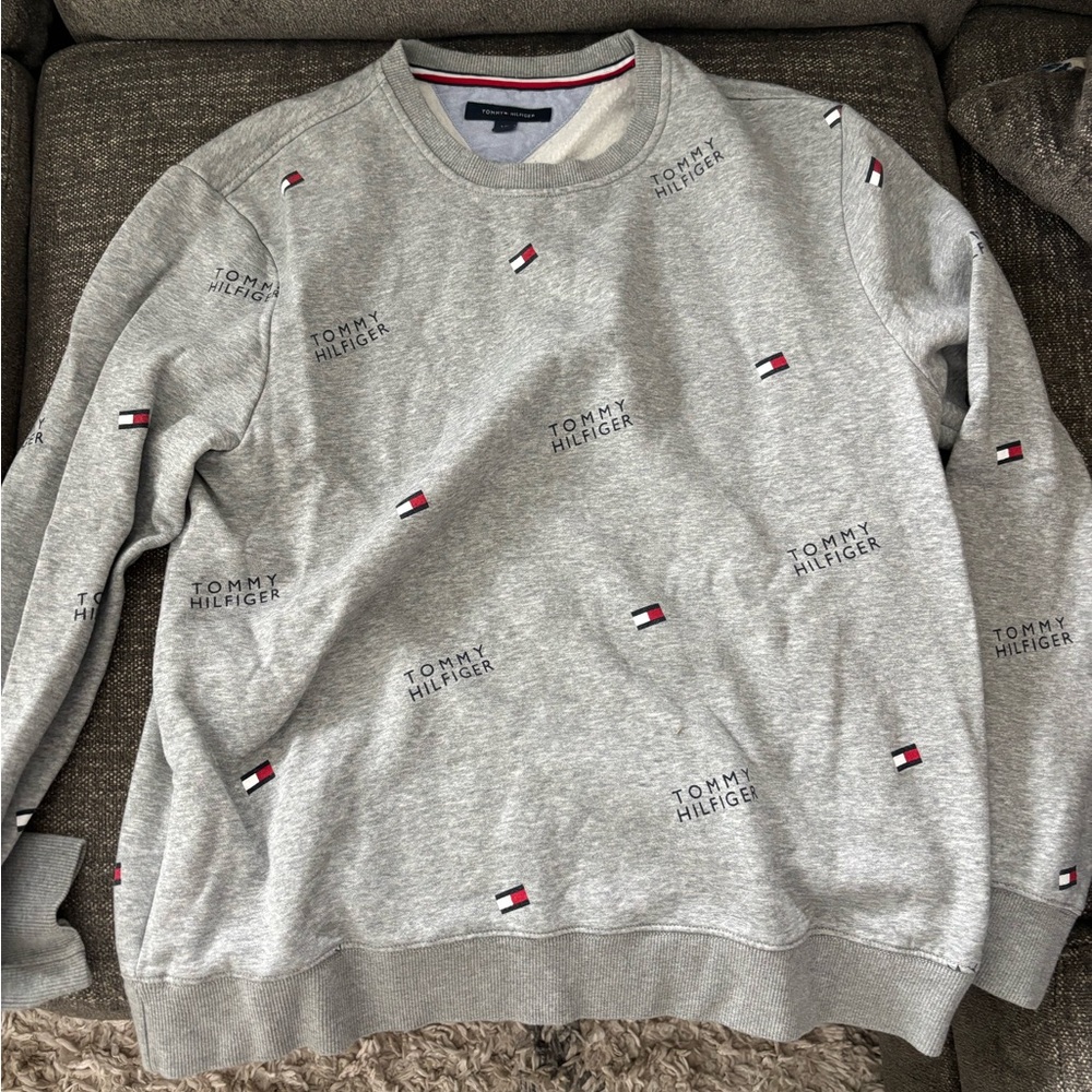 Tommy Hilfiger Light Gray Crewneck Sweater